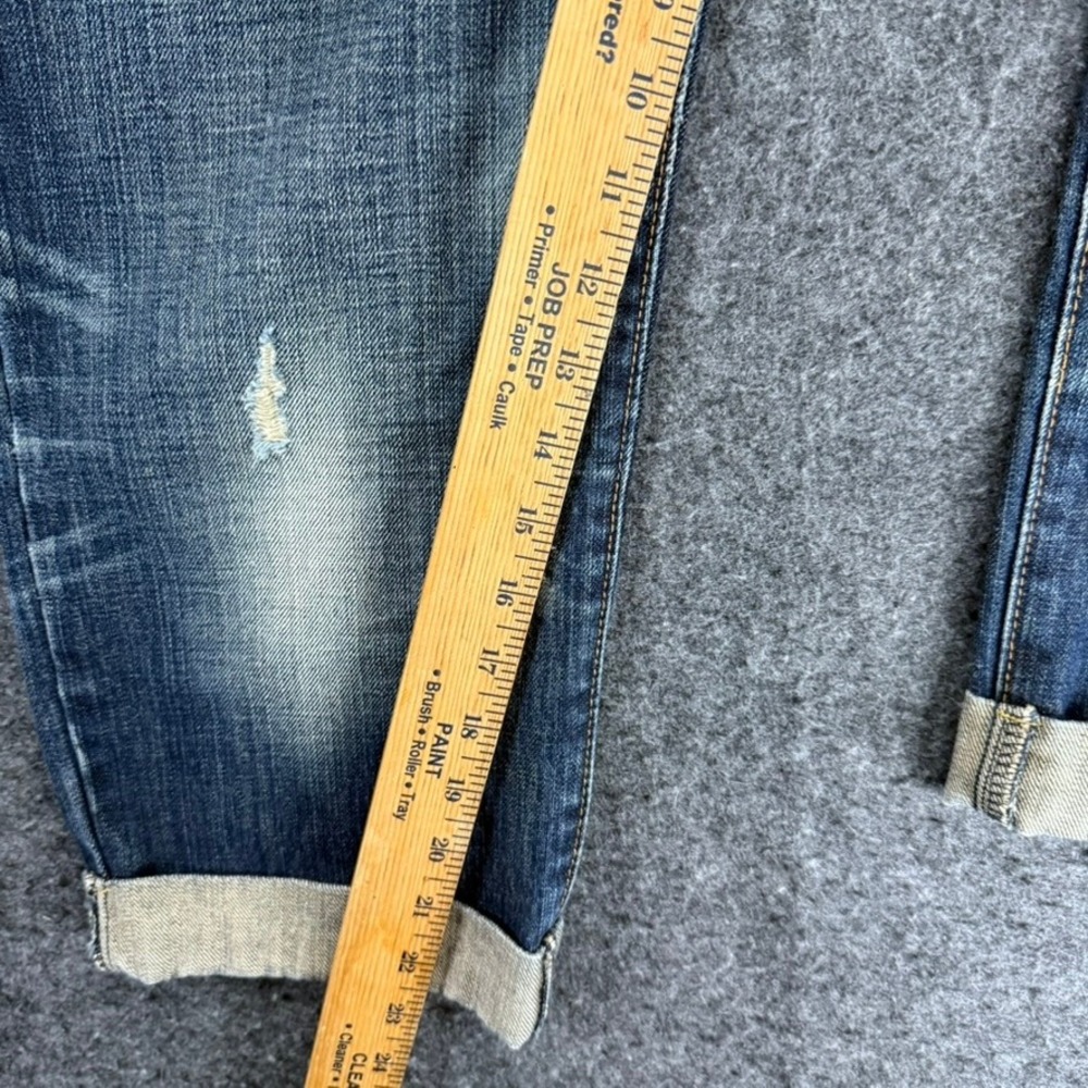 Angry Rabbit Denim Jeans Cropped Distressed Blue USA Made Womens Size 26 - Picture 7 of 8